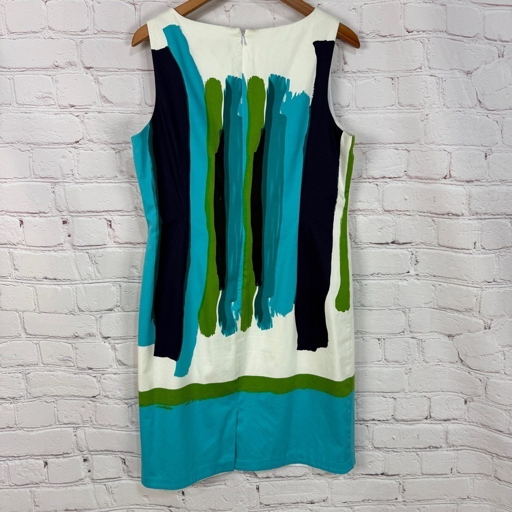 Chetta B Blue Sleeveless Sheath Cocktail Dress - Picture 4 of 8